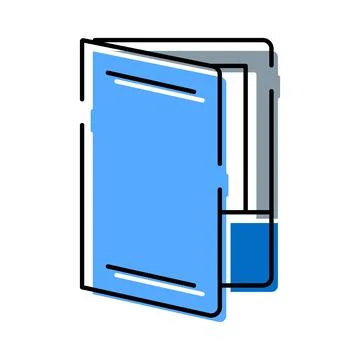 Blue folder organizing important documents and files イラスト素材
