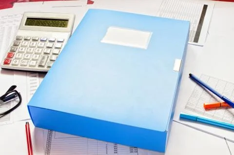 Blue folder Stock Photos
