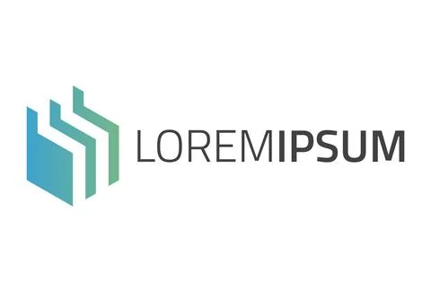 Blue folder shape square logo design concept	 Stock Illustration