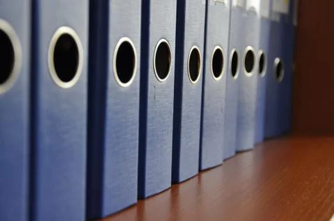 Blue folders Stock Photos