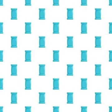 Blue food bag repeating pattern creating seamless background Stock Illustration