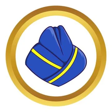 Blue forage cap of stewardess vector icon Stock Illustration