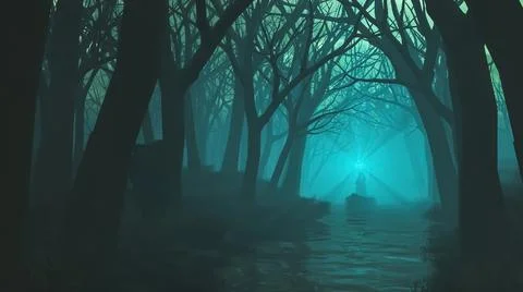 Blue forest Illustrazione stock