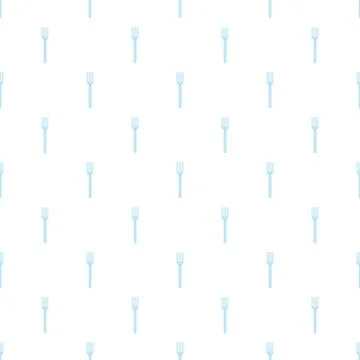 Blue fork seamless pattern design for food concept Stock Illustration