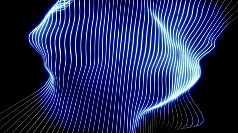 Blue Form Lines 12 Stock Footage 36108859