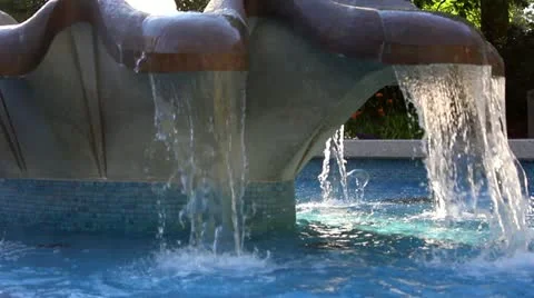 Blue fountain Video stock 11287916