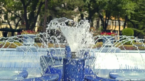 Blue fountain Stock Footage 247266903