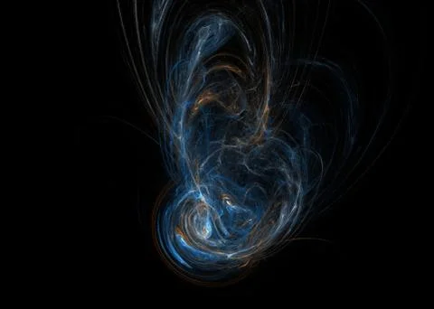 Blue fractal. Abstract background element Illustrazione stock