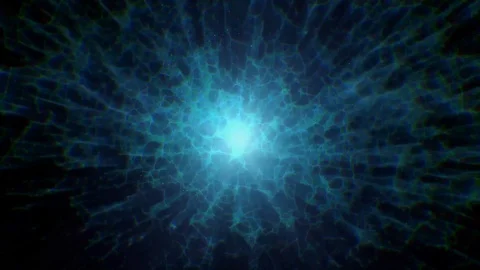 Blue fractal background with lines Stock Footage 113076779