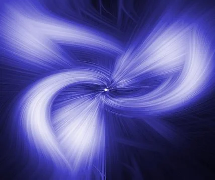 Blue fractal explode with light line Illustrazione stock