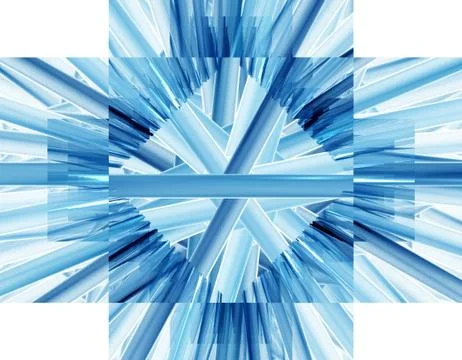 Blue fractal Stock Illustration