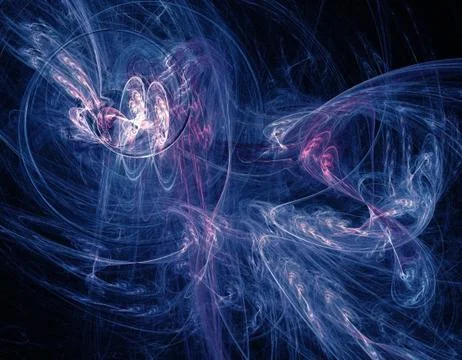 Blue fractal Stock Illustration