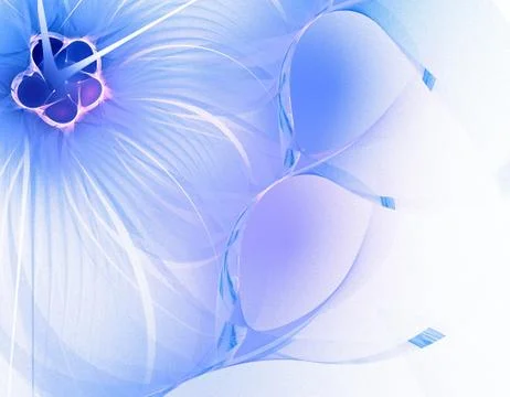 Blue fractal Stock Illustration