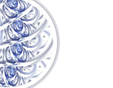 Blue fractal Stock Illustration