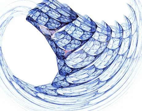 Blue fractal Stock Illustration