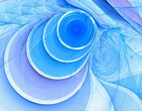 Blue fractal Stock Illustration