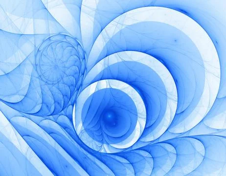 Blue fractal Stock Illustration