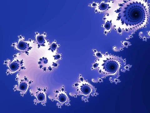 Blue fractal spiral Stockillustratie