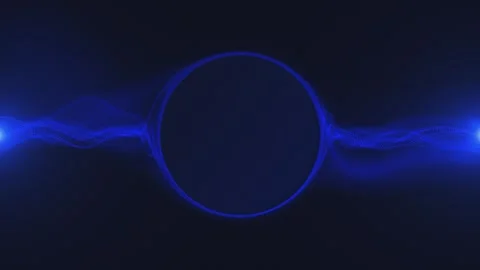 Blue Fractal Technology Background with Copy Space Stock Footage 327464575