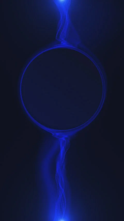 Blue Fractal Technology Background with Copy Space Stock Footage 327464580