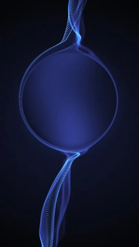Blue Fractal Technology Background with Copy Space Stock Footage 327464607