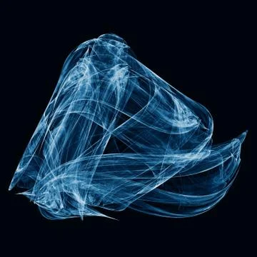 Blue fractal triangle Stock Illustration