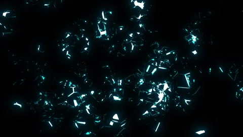 Blue fragments Stock Footage 262473682
