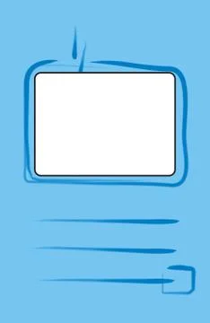 Blue frame booklet Stock Photos