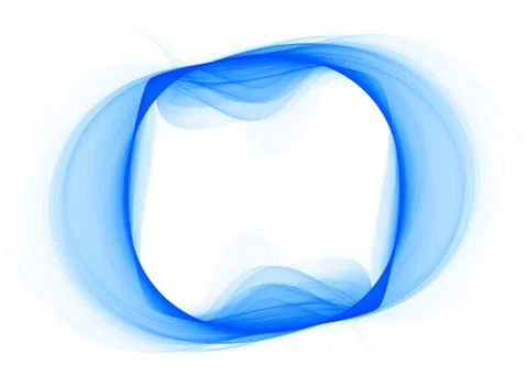 Blue frame isolated on white Illustrazione stock