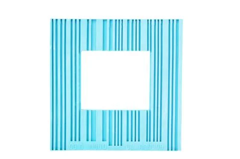 Blue frame isolated on white Foto stock