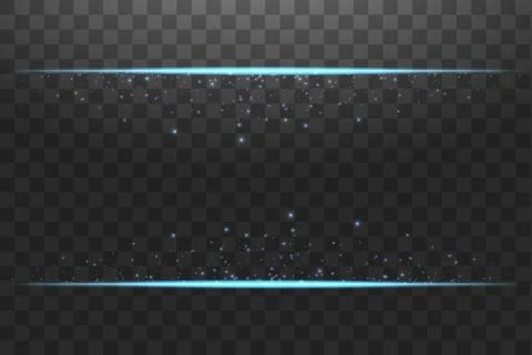 Blue frame with lights effects. Shining luxury banner vector illustration. Glow Stock Illustration