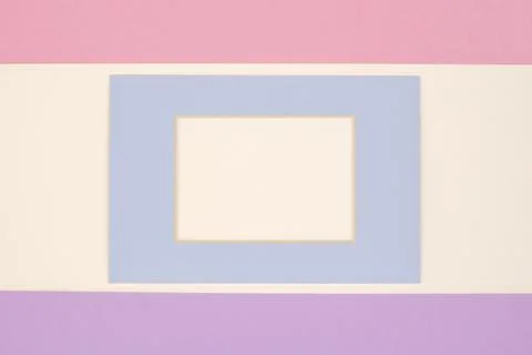 Blue frame with space for your text on a pastel background Stock Photos
