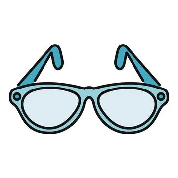 Blue frame spectacles illustrating modern vision accessory Stock Illustration