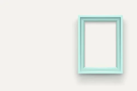 Blue frame on white background Stock Illustration