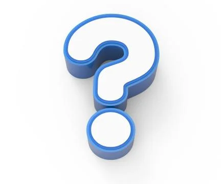 Blue framed white question mark Illustrazione stock