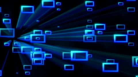 Blue Frames - Perspective Pan Stock Footage 26038483