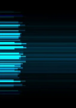 Blue frequency bar overlap in dark background Stock Illustration