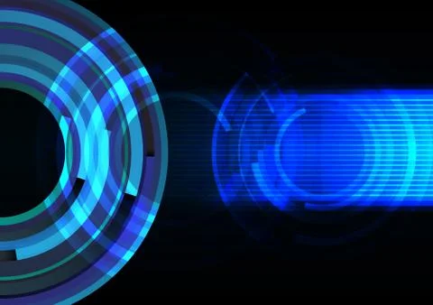 Blue frequency wave with line abstract background Stock Illustration