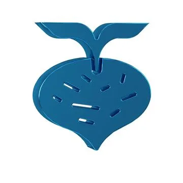 Blue Fresh beet with leaf icon isolated on transparent background. Natural .. Stock Illustration