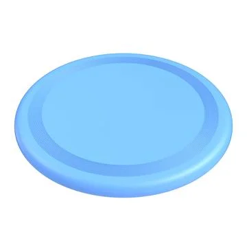 Blue frisbee 3D Stock Illustration