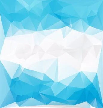 Blue frozen low polygonal vector Stock Illustration