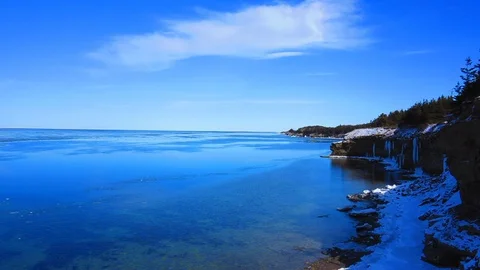 Blue Frozen Ocean Stock Footage 87584313