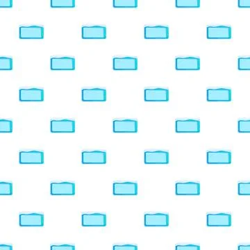 Blue frozen rectangular blocks seamless pattern Stock Illustration