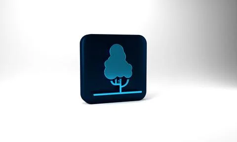 Blue Fruit tree icon isolated on grey background. Agricultural plant. Organic Stock Illustration