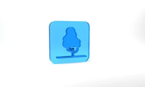 Blue Fruit tree icon isolated on grey background. Agricultural plant. Organic Stock Illustration