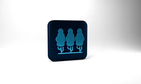Blue Fruit trees icon isolated on grey background. Agricultural plant. Organic 스톡 일러스트