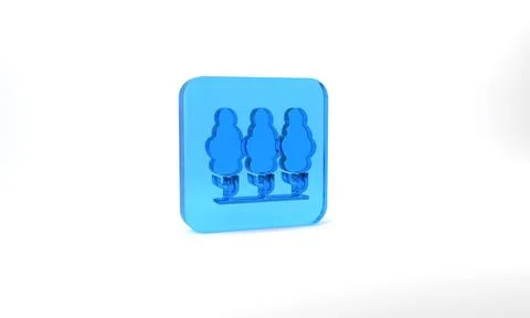 Blue Fruit trees icon isolated on grey background. Agricultural plant. Organic 스톡 일러스트