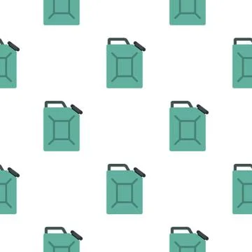 Blue fuel jerrycan pattern seamless Stock Illustration