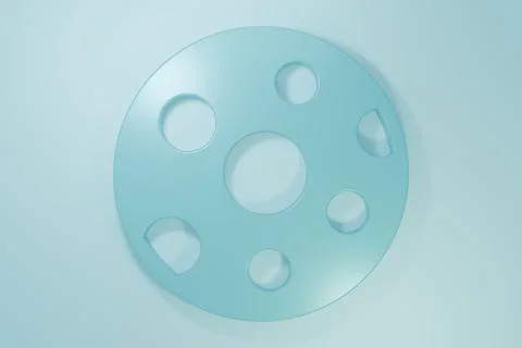 Blue Full moon icon isolated on blue background. Cloudy night sign. Sleep d.. Stock Illustration