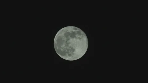 Blue full moon at night Stock Footage 74062464